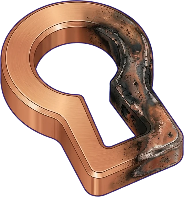 Keyhole eyelet mark